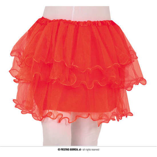 TUTU CON VOLANTES, ROJO, INFANTIL, 30 CMS image 0