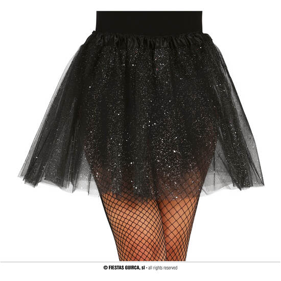 TUTU CON GLITTER, NEGRO, 40 CMS image 0