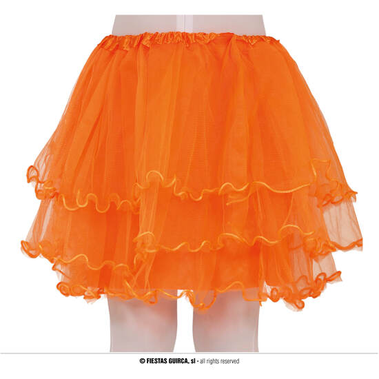 TUTU CON VOLANTES, NARANJA, INFANTIL, 30 CMS image 0