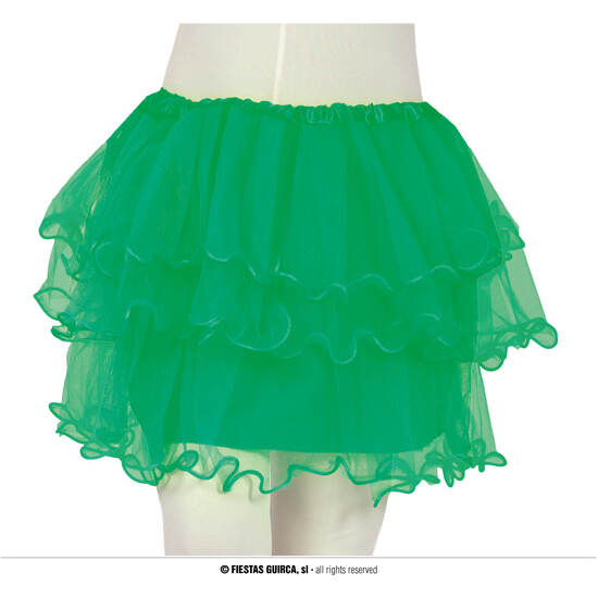 TUTU CON VOLANTES, VERDE, INFANTIL, 30 CMS image 0