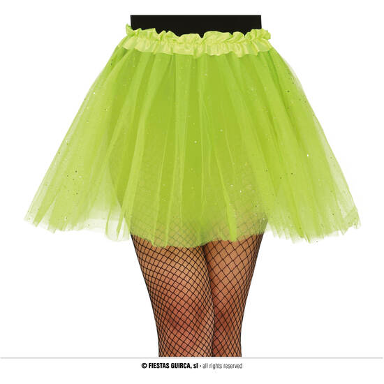 TUTU CON GLITTER, VERDE CLARO, 40 CMS image 0