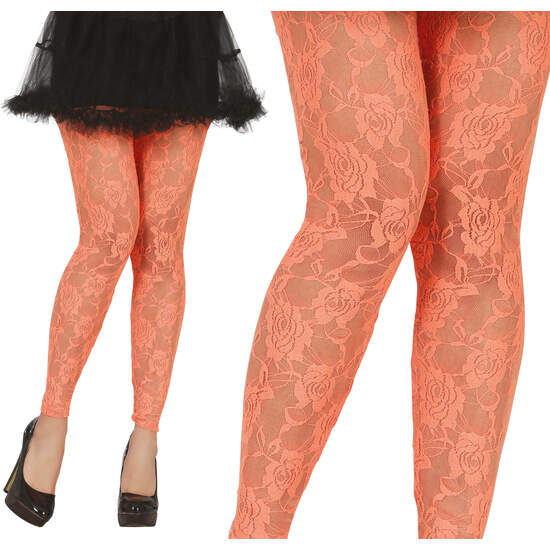 LEGGINS DE ENCAJE NARANJA image 0