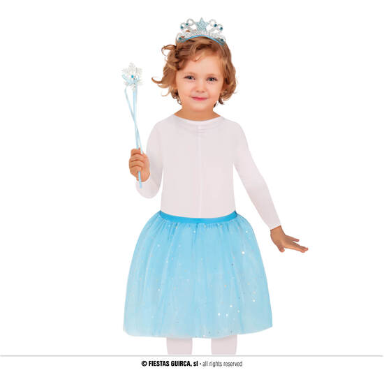 SET AZUL, DIADEMA, VARITA Y TUTU, INFANTIL image 0