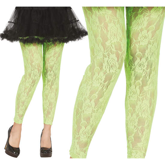 LEGGINS DE ENCAJE VERDE image 0
