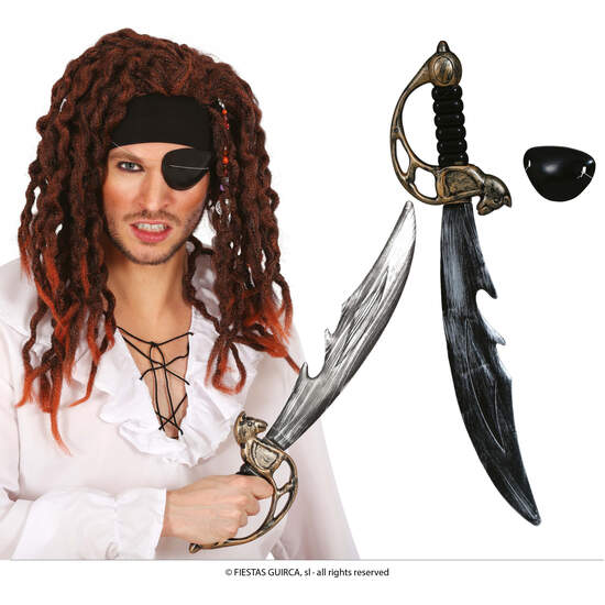 ESPADA PIRATA 50 CMS. CON PARCHE image 0