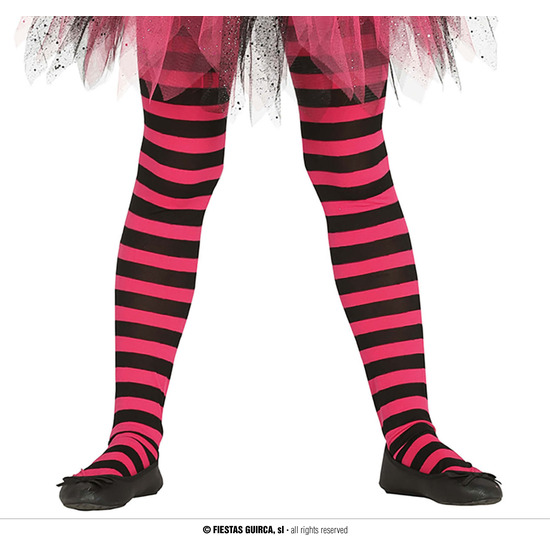 PANTYS FUCSIA RAYAS 7-12 AÑOS image 0