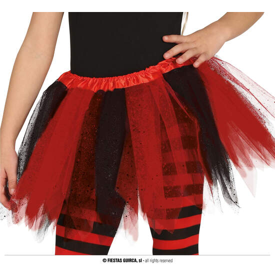TUTU ROJO Y NEGRO, INFANTIL, 30 CMS image 0