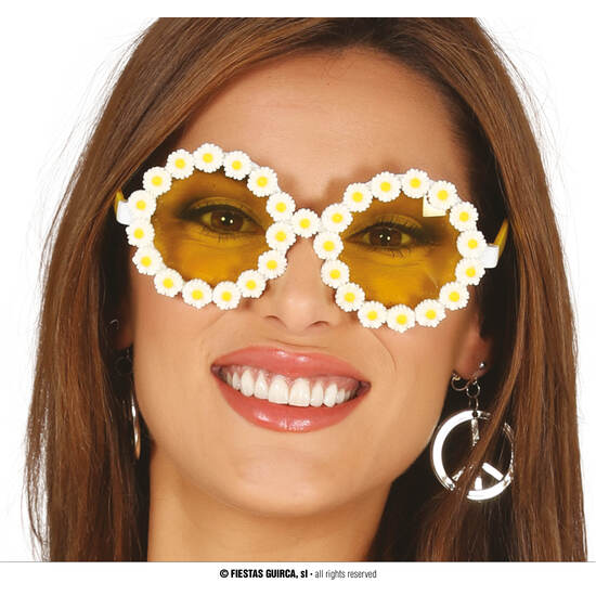 GAFAS HIPPIE CON MARGARITAS image 0