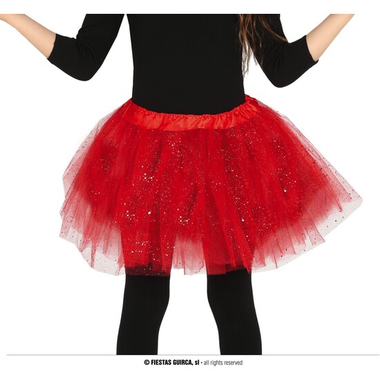 TUTU CON GLITTER, INFANTIL, ROJO, 30 CMS. image 0