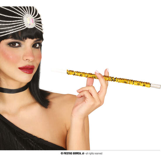 BOQUILLA CHARLESTON LENTEJUELAS ORO, 30 CMS image 0