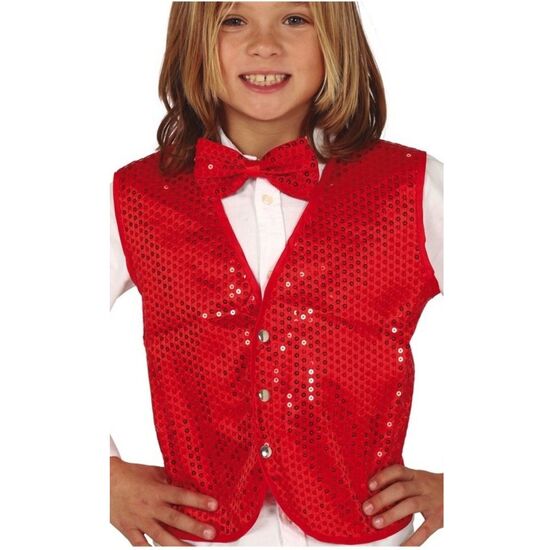CHALECO LENTEJUELAS ROJO INFANTIL image 0