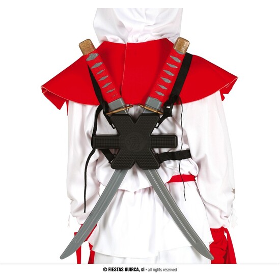 2 ESPADAS SAMURAI DE 53 CMS PARA LA ESPALDA image 0