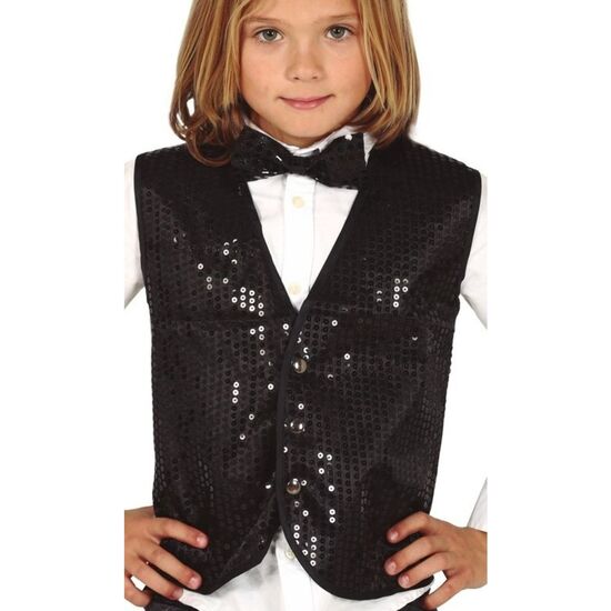 CHALECO LENTEJUELAS NEGRO INFANTIL image 0