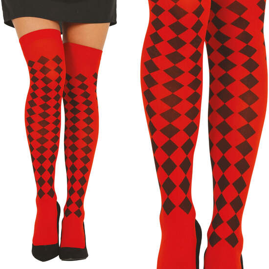 MEDIAS ROJAS CON ROMBOS image 0