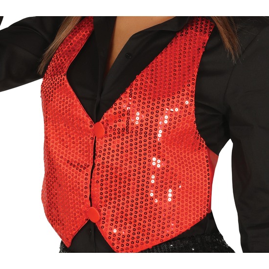 CHALECO LENTEJ.ROJO PARA MUJER image 0