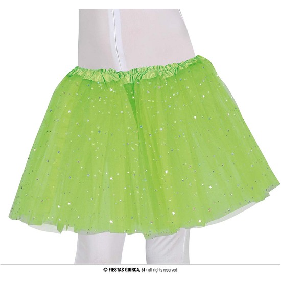 TUTU ESTRELLAS, VERDE LIMA, INFATIL, 30 CMS image 0