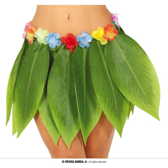 FALDA HAWAIANA HOJAS 38 CMS. image 0