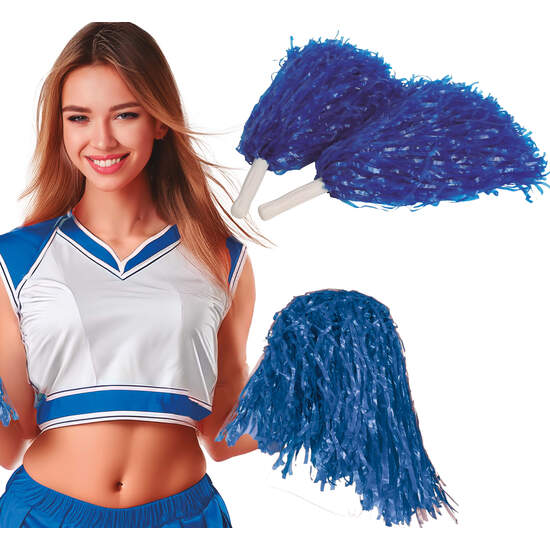 CARTON 2 POM-POM AZULES 80 GR. image 0