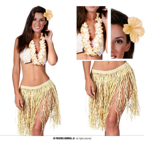 CONJUNTO HAWAIANO PAJA (3 PIEZAS ) image 0