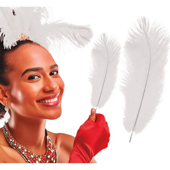 BOLSA 12 PLUMAS AVESTRUZ 30 CMS.BLANCO image 0
