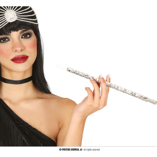 BOQUILLA CHARLESTON LENTEJUELAS PLATA, 30 CMS image 0