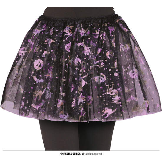 TUTU NEGRO Y LILA, INFANTIL, 30 CMS image 0