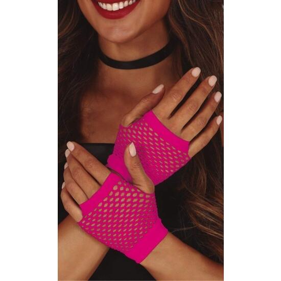GUANTES MALLA FUCSIA NEON 11 CMS. image 0