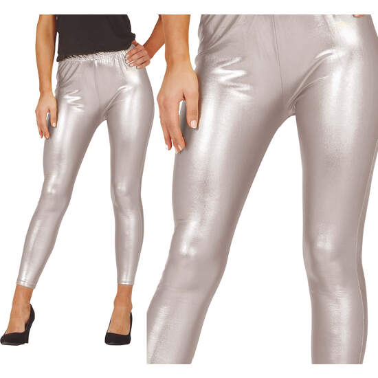 LEGGINS METALIZADOS PLATA image 0