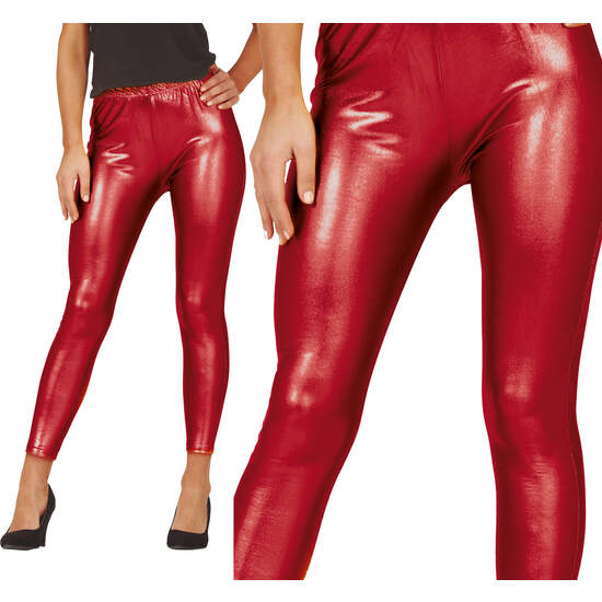 LEGGINS METALIZADOS ROJO image 0