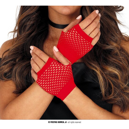 GUANTES MALLA ROJOS 11 CMS. image 0