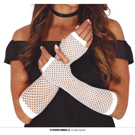 GUANTES MALLA BLANCOS 26 CMS. image 0