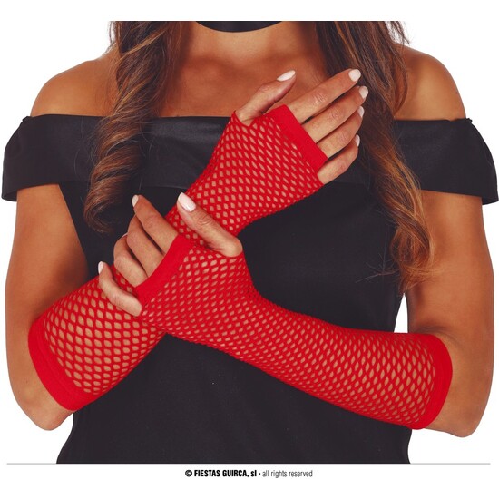 GUANTES MALLA ROJOS 26 CMS. image 0