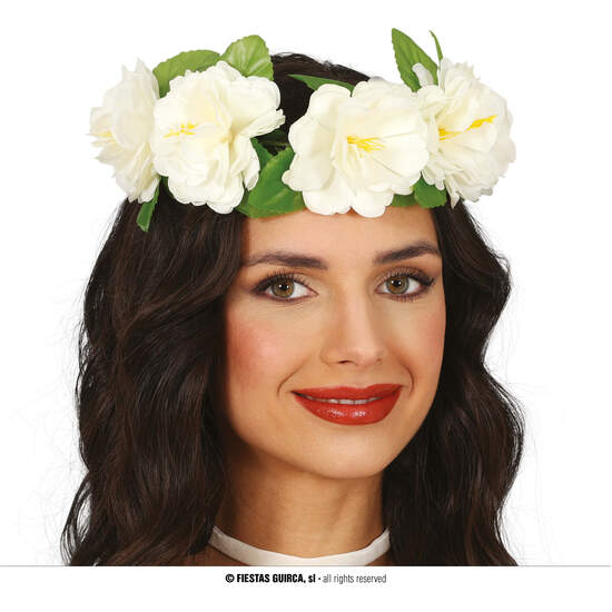 CORONA FLORES BLANCAS, 20CMS image 0