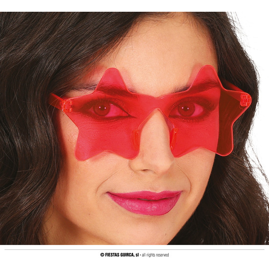 GAFAS ROSA ESTRELLAS, ADULTO image 0