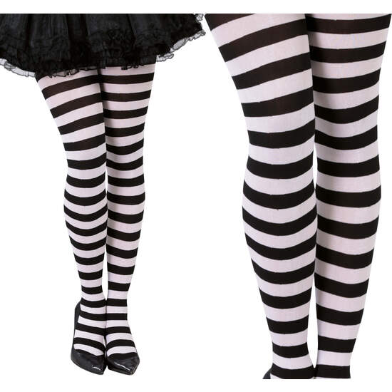 PANTYS BLANCAS RAYAS NEGRAS image 0