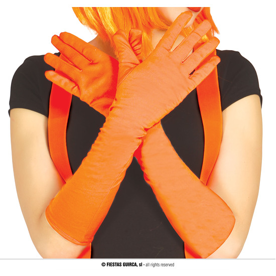 GUANTES NARANJA NEON 42 CMS. image 0