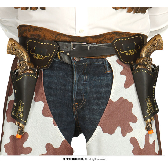 CARTUCHERA DOBLE CON PISTOLAS DE 29 CMS. image 0
