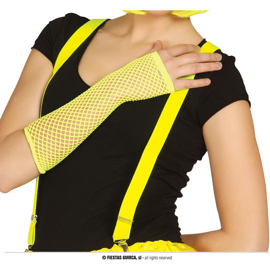 GUANTES MALLA AMARILLO NEON 26 CMS. image 0