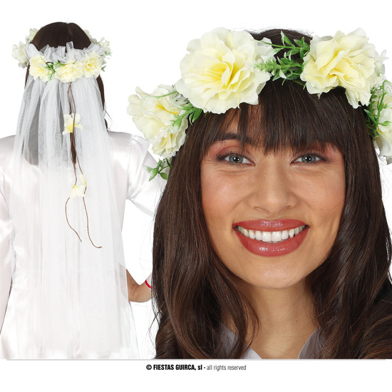 TIARA FLORES CON VELO image 0