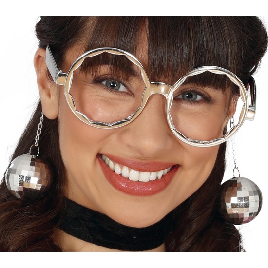 GAFAS PLATA CON BOLAS image 0