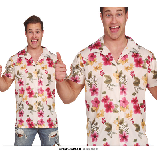 CAMISA HAWAIANA FLORES, ADULTO, 52 – 54 (L) image 0