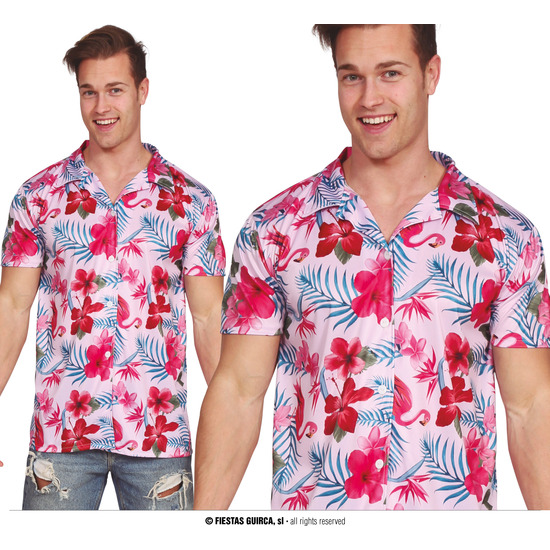 CAMISA HAWAIANA FLAMENCO, ADULTO, 52 – 54 (L) image 0