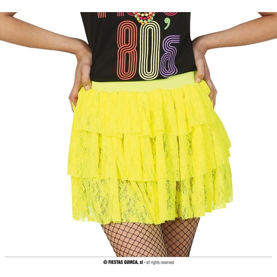 FALDA 80S AMARILLO NEON image 0