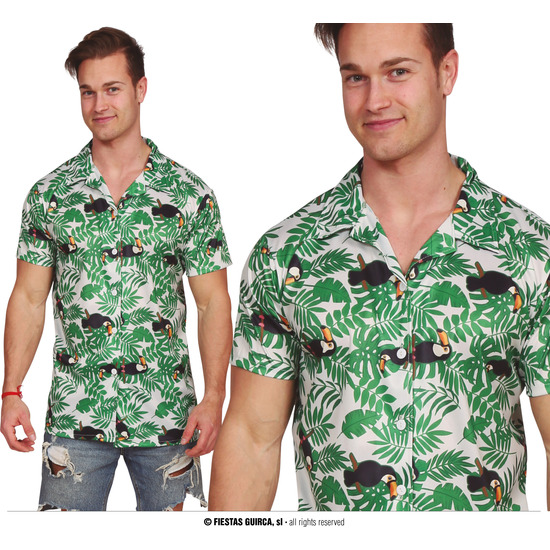 CAMISA HAWAIANA PALMERAS, ADULTO, 52 – 54 (L) image 0