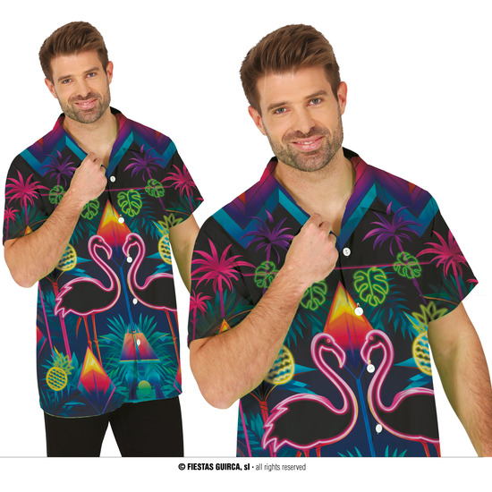 CAMISA FLAMENCOS NEON, ADULTO, 52 – 54 (L) image 0
