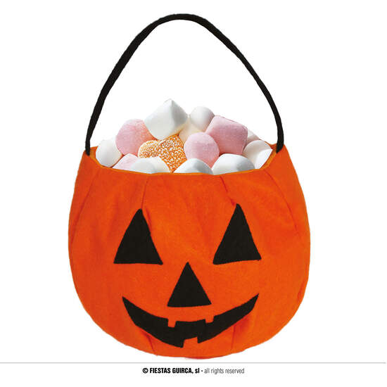 CESTA CALABAZA, FIELTRO, 24X20 CMS image 0
