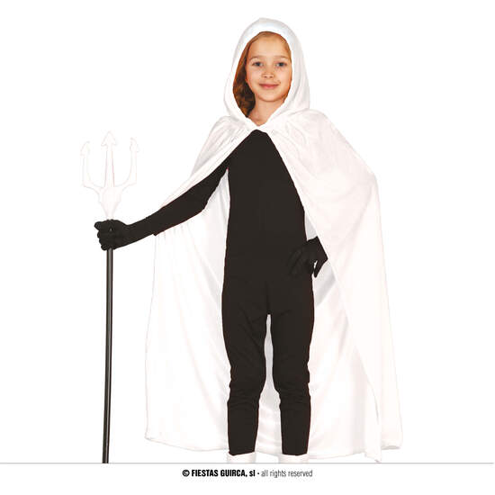 CAPA BLANCA TERCIPELO CAPUCHA 100 CMS. image 0