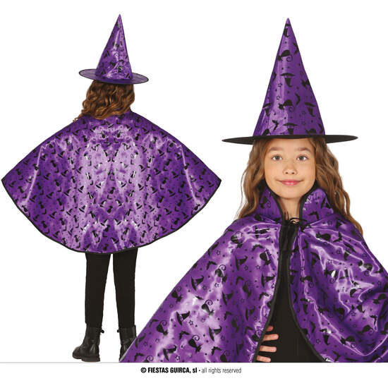 SET BRUJA 50 CMS LILA INFANTIL image 0