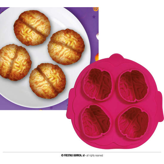 MOLDE PARA 4 GALLETAS DE CEREBRO16X16 CMS image 0