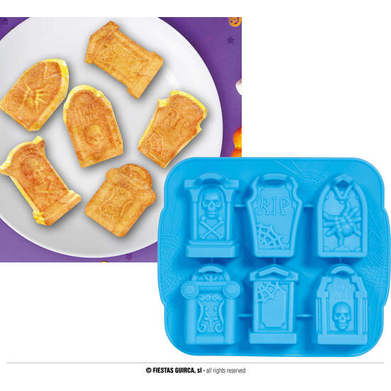 MOLDE PARA 6 GALLETAS DE TUMBAS 21X18 CMS image 0